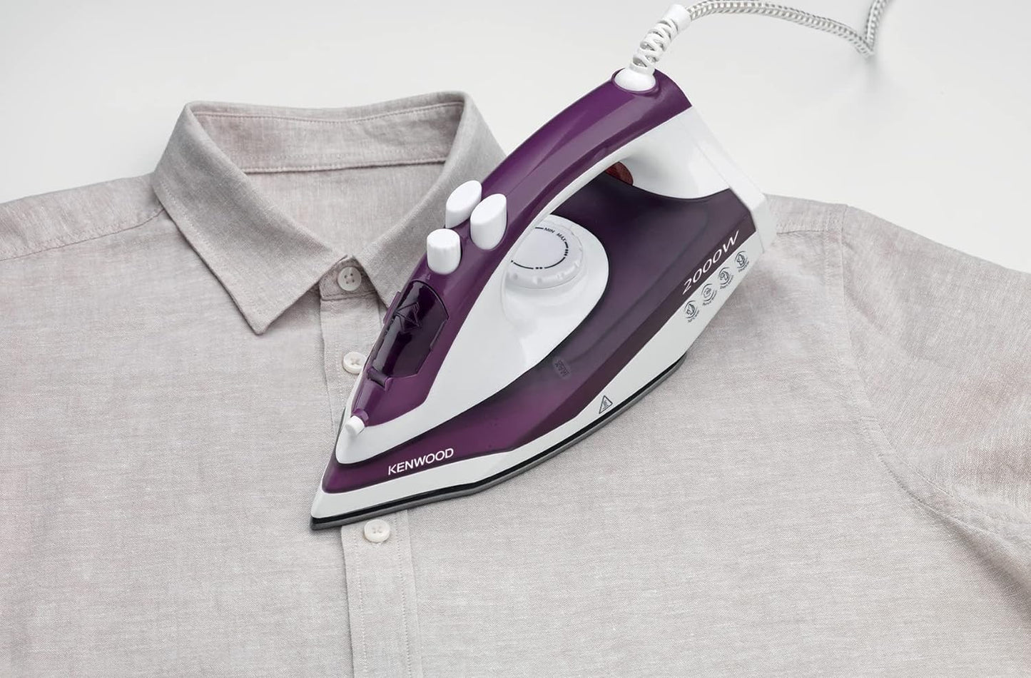 Kenwood Steam Iron 2000Watts, 250Ml Capacity, Non Stick Sole Plate, Power 18/120G, Purple Stp40.000Wp.