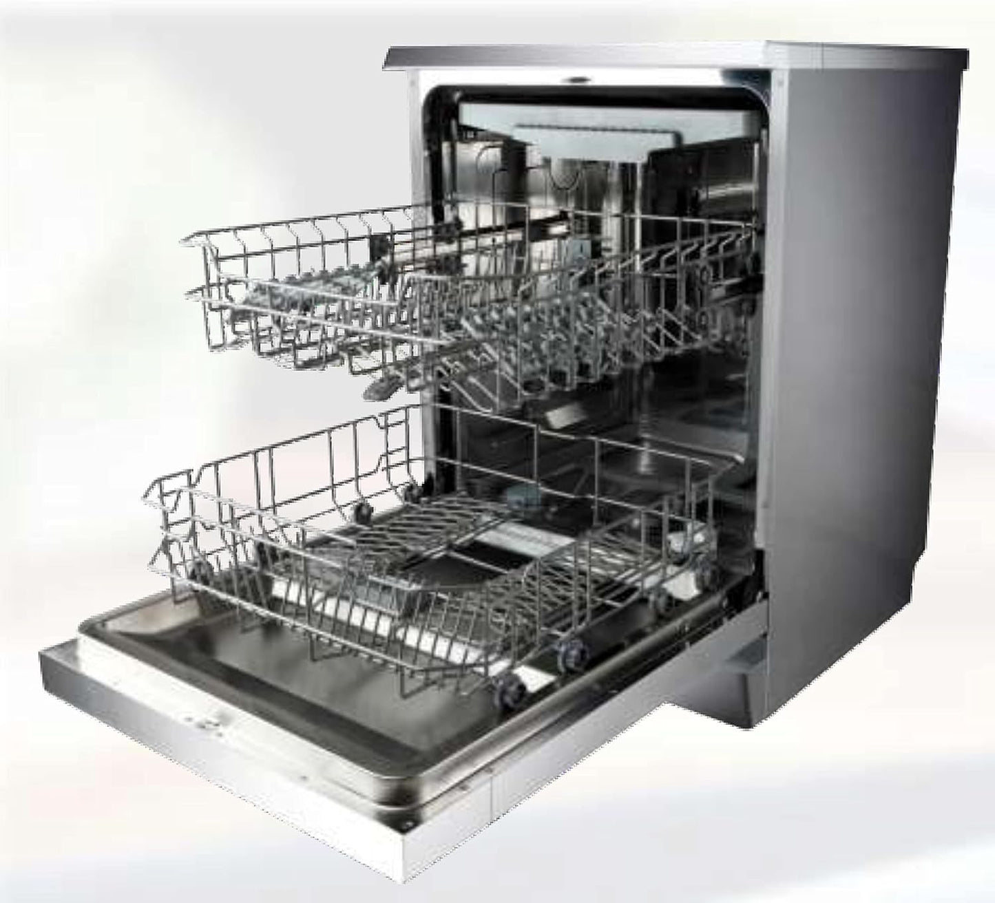 Sharp 8 Programs 14 Place Settings 3 Layered, Stainless Steel Tub Free Standing Dishwasher Silver ~ Qw-Ma814-Ss3"Min 1 year manufacturer warranty"