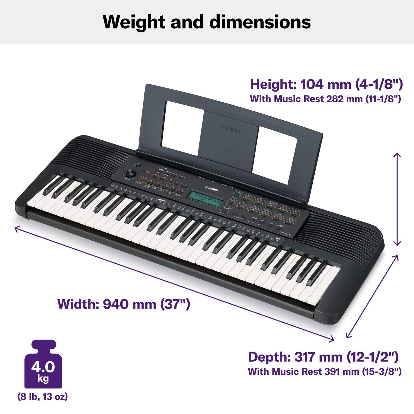 Yamaha Digital Keyboard - A Versatile, Entry-Level Keyboard with 61 Touch-Sensitive Keys, 622 Instrument Voices, Black,PSR-E373