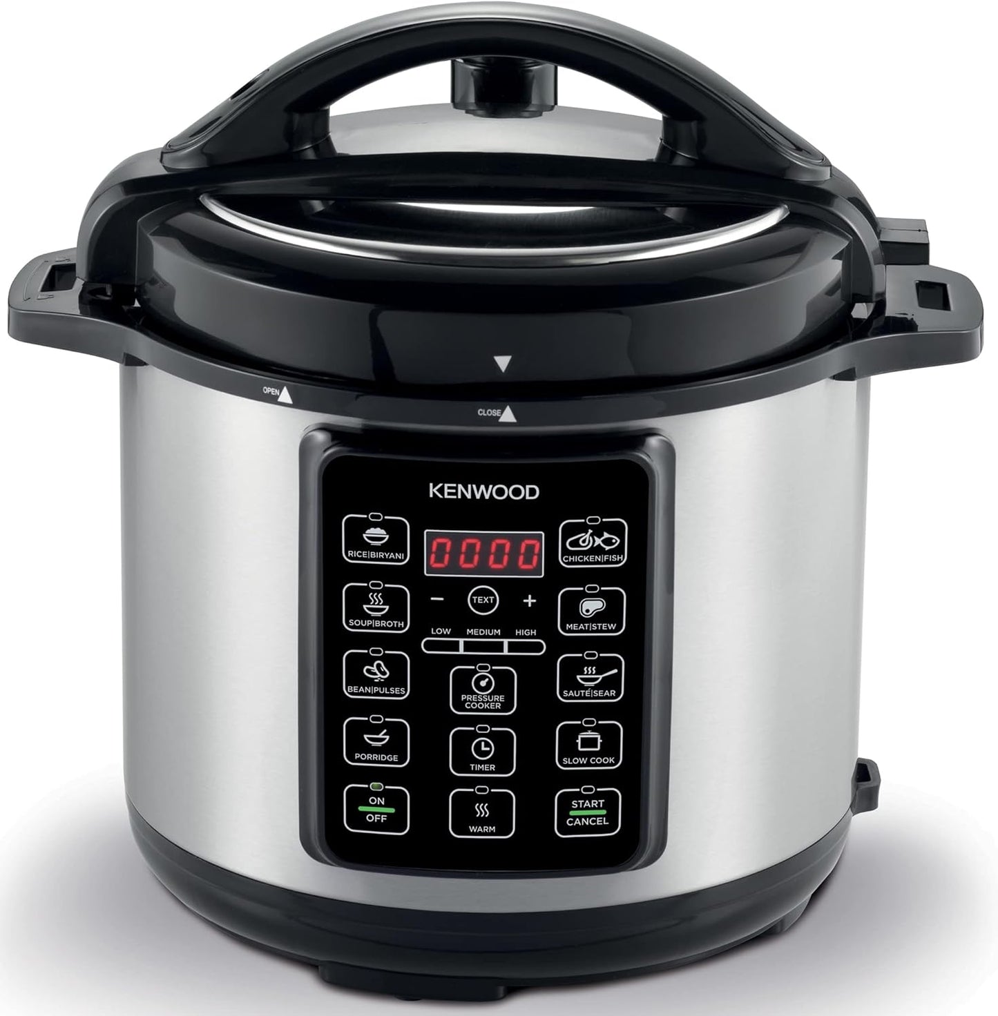 Kenwood 16 In 1 Electric Pressure Cooker 8L 1000W Multifunctional Programmable Multicooker With Safety Feature, Smart Cook Programs, Pcm80 Silver/Black, Pcm80.000Ss