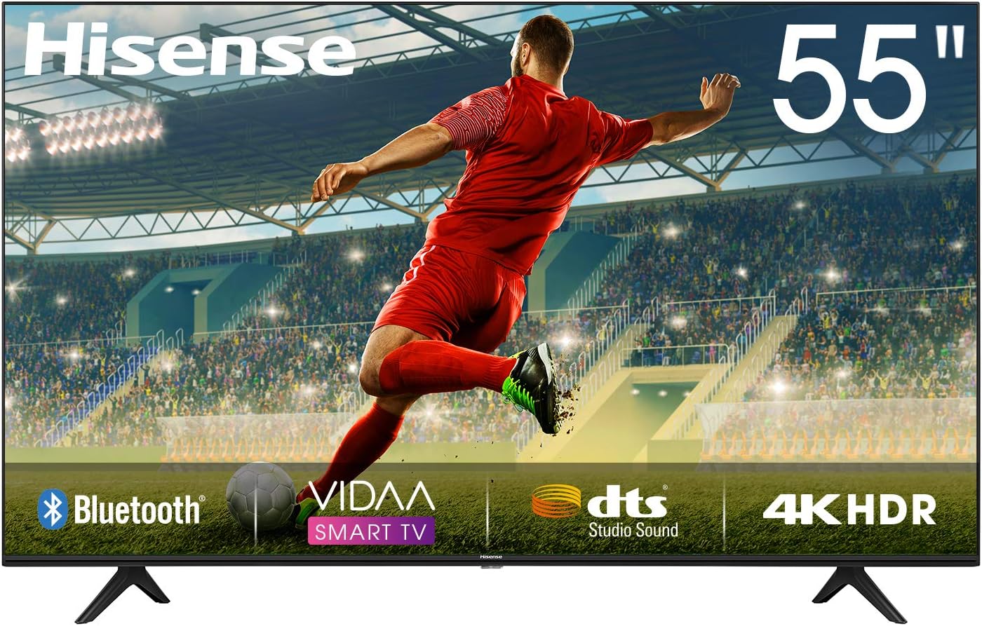 Hisense 55 Inch UHD 4K LED Smart TV With Youtube Netflix Shahid Model 55A60H(2022-2023) 1-Year Warranty