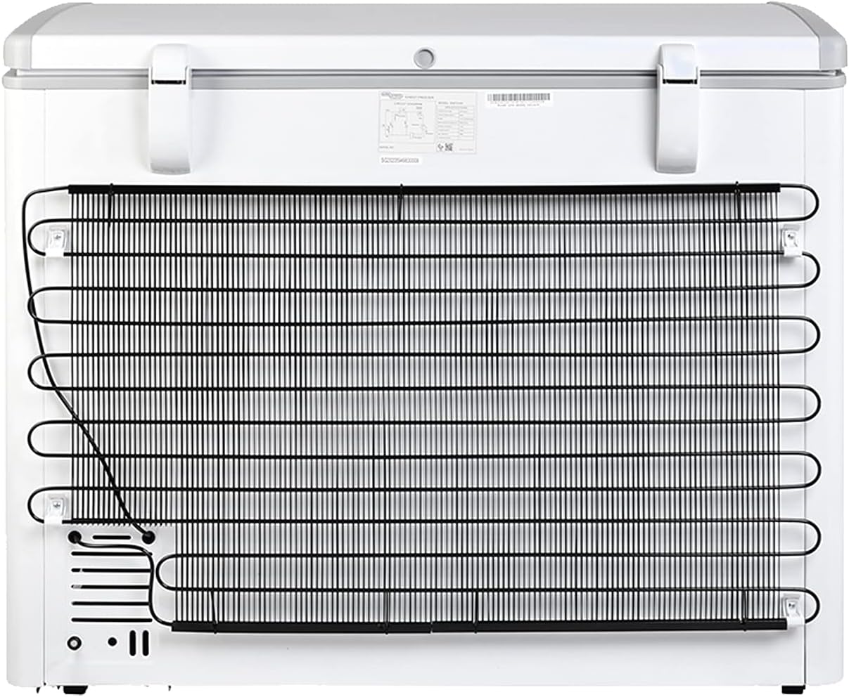 Super General Chest-Freezer 250 Liter Gross Volume, SGF-244-H, White, Compact Deep-Freezer with Storage-Basket, Lock & Key, Wheels, 99.6 x 56.5 x 83.5 cm, 1 Year Warranty