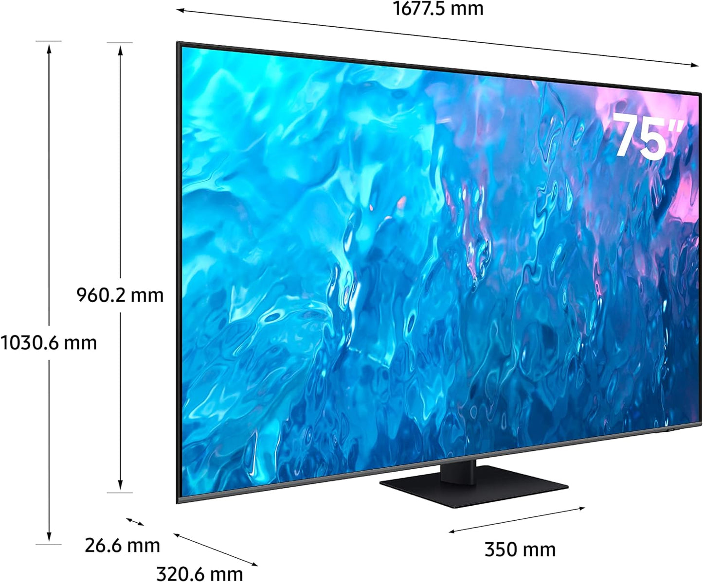 Samsung 75 Inch TV QLED Quantum Processor 4K Motion Enhancemnet HDR10+ - QA75Q70CAUXZN - 2023 Model - 1 Year Warranty (UAE Version)