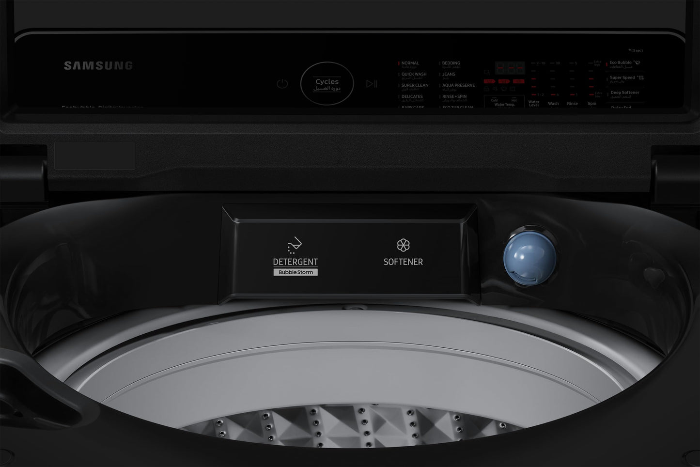 Samsung Top Load Washer, 10kg, with Ecobubble, Digital Inverter Technology and Super Speed, WA10CG5745BVGU, 20 Year Warranty on Digital Inverter Motor