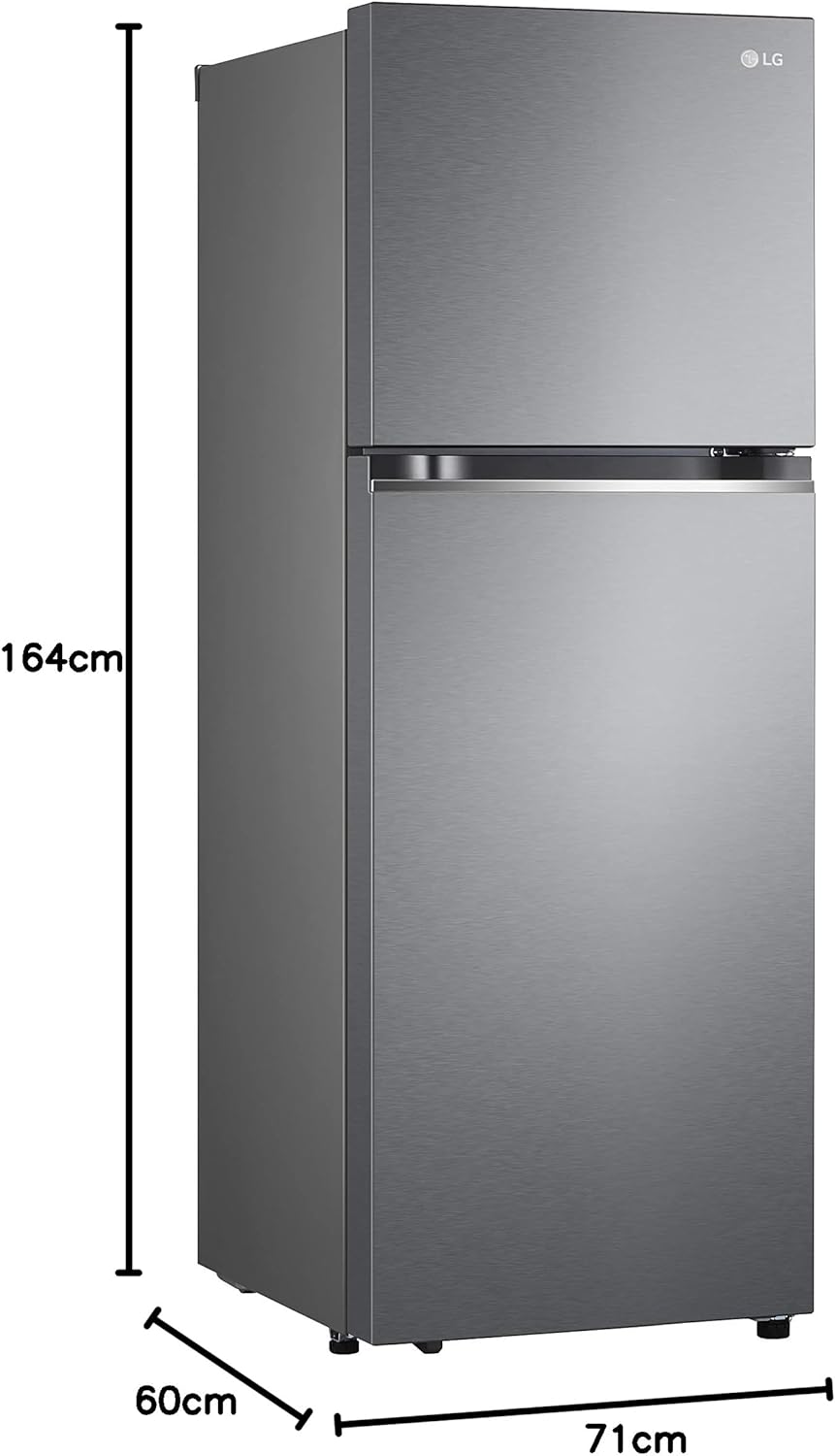 LG 315 Liters New Smart Inverter Refrigerator, Door Cooling+, Dark Graphite Steel Color - GN-B432PQGB