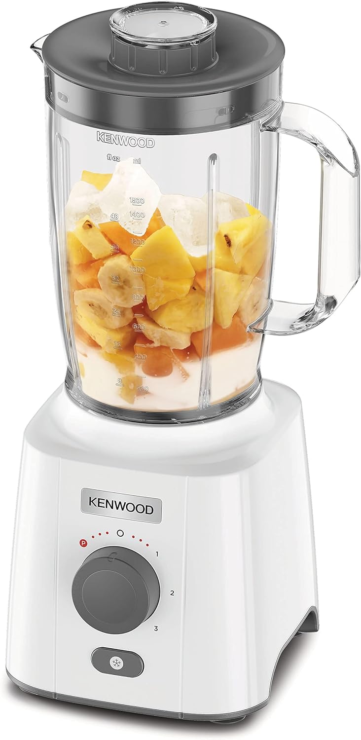 Kenwood Blender 2.0 L Jar 650 Watts With 2 Mill And 1 Extra Jar, White, Blp406Wh