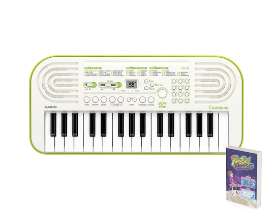 Casio SA-50 32 Mini-Keys Keyboard in White and Green