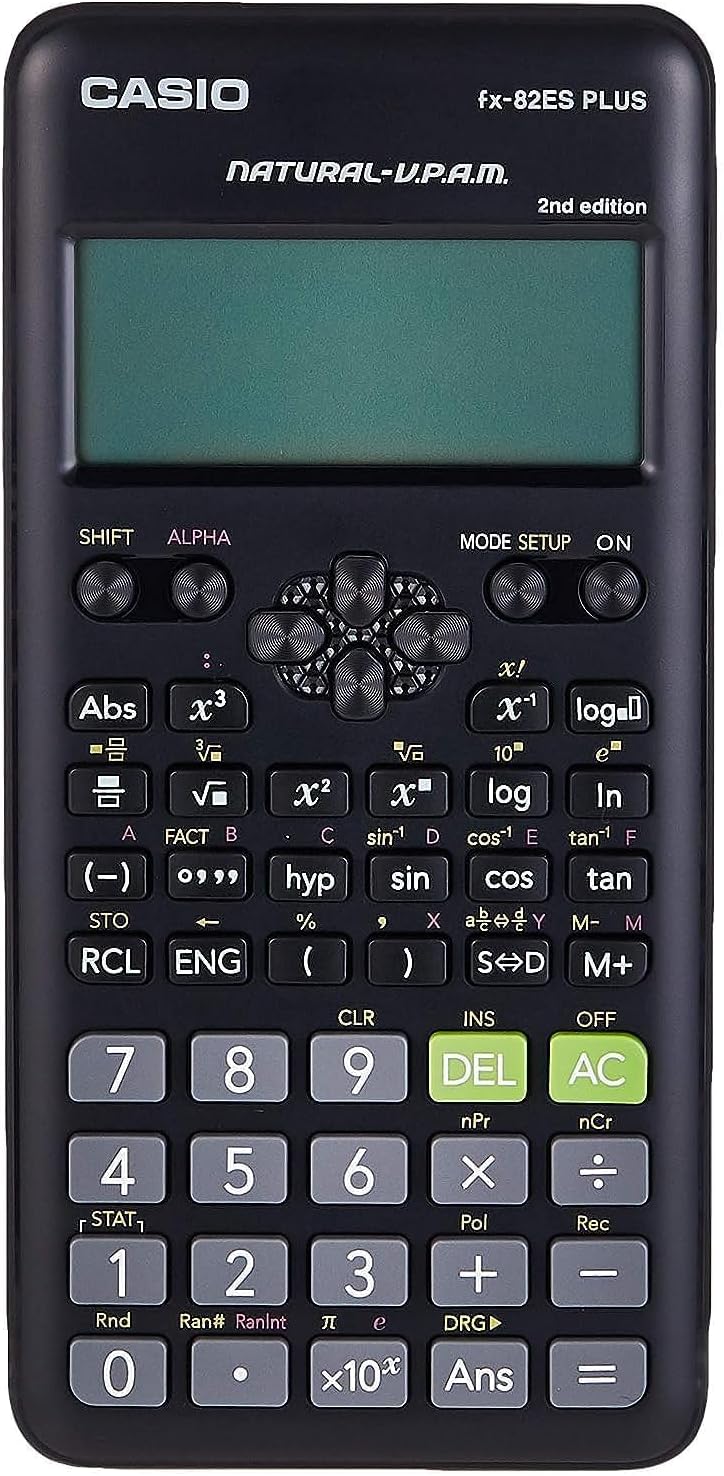 Casio FX82ES Plus Black Display Scientific Calculator with 252 Functions