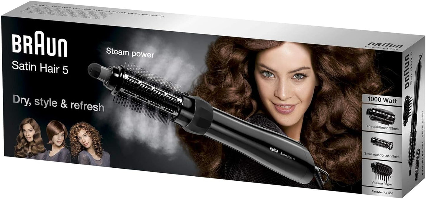 Braun Satin Hair 5 AS530 Airstyler With 3 Attachments, Steam Function - 1000 watt