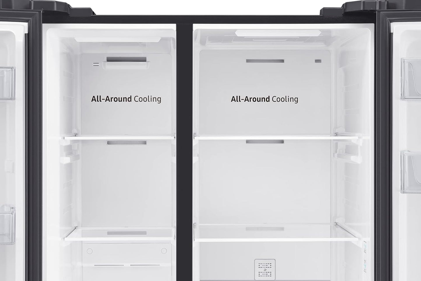Samsung 680 Liters, Side By Side Refrigerator, RS62R5001B4/AE, Gentle Black Matt, SpaceMax Technology, 20 Year Warranty on Digital Inverter Compressor