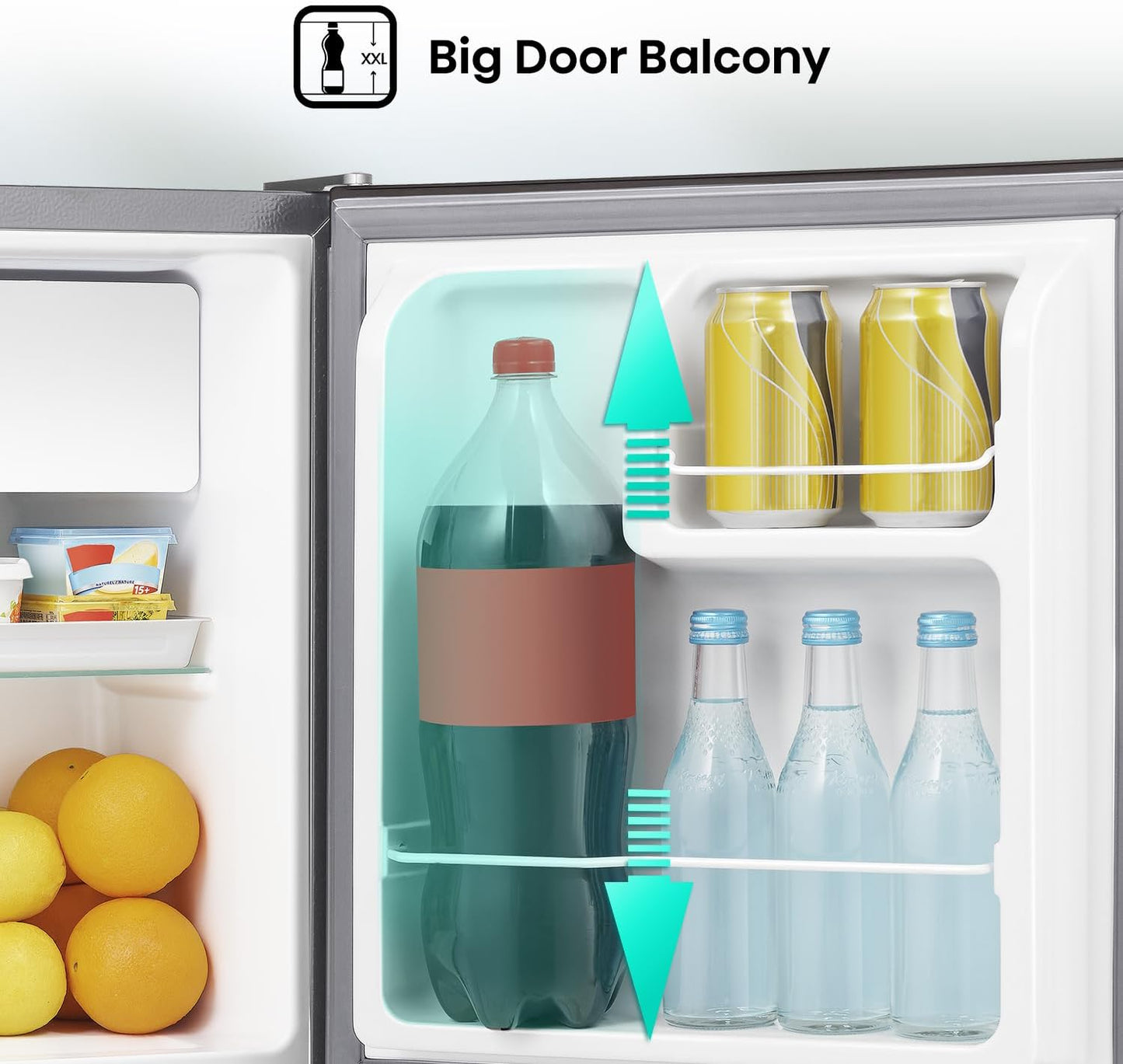 Hisense 60 Liter Compact Single Door Refrigerator, Silver - RR60D4ASU"Min 1 year manufacturer warranty"