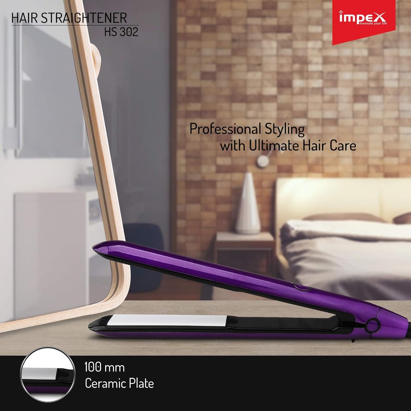 Impex HS 302 Hair Straightener (Multicolor)
