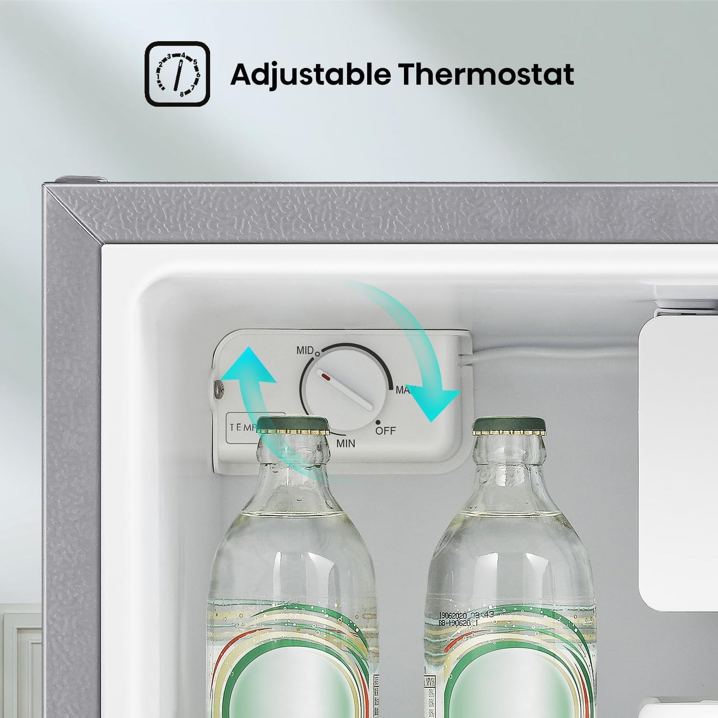 Hisense 60 Liter Compact Single Door Refrigerator, Silver - RR60D4ASU"Min 1 year manufacturer warranty"