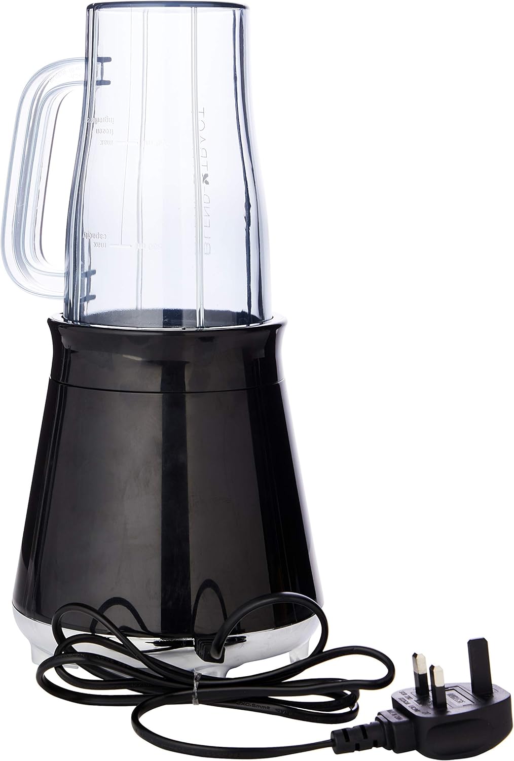 KENWOOD Personal Blender 350W Smoothie Blender/Smoothie Maker with 570ml & 400ml Tritan Smoothie2Go Bottle and Lid, Ice Crush Function BLM05.A0BK Black/Silver