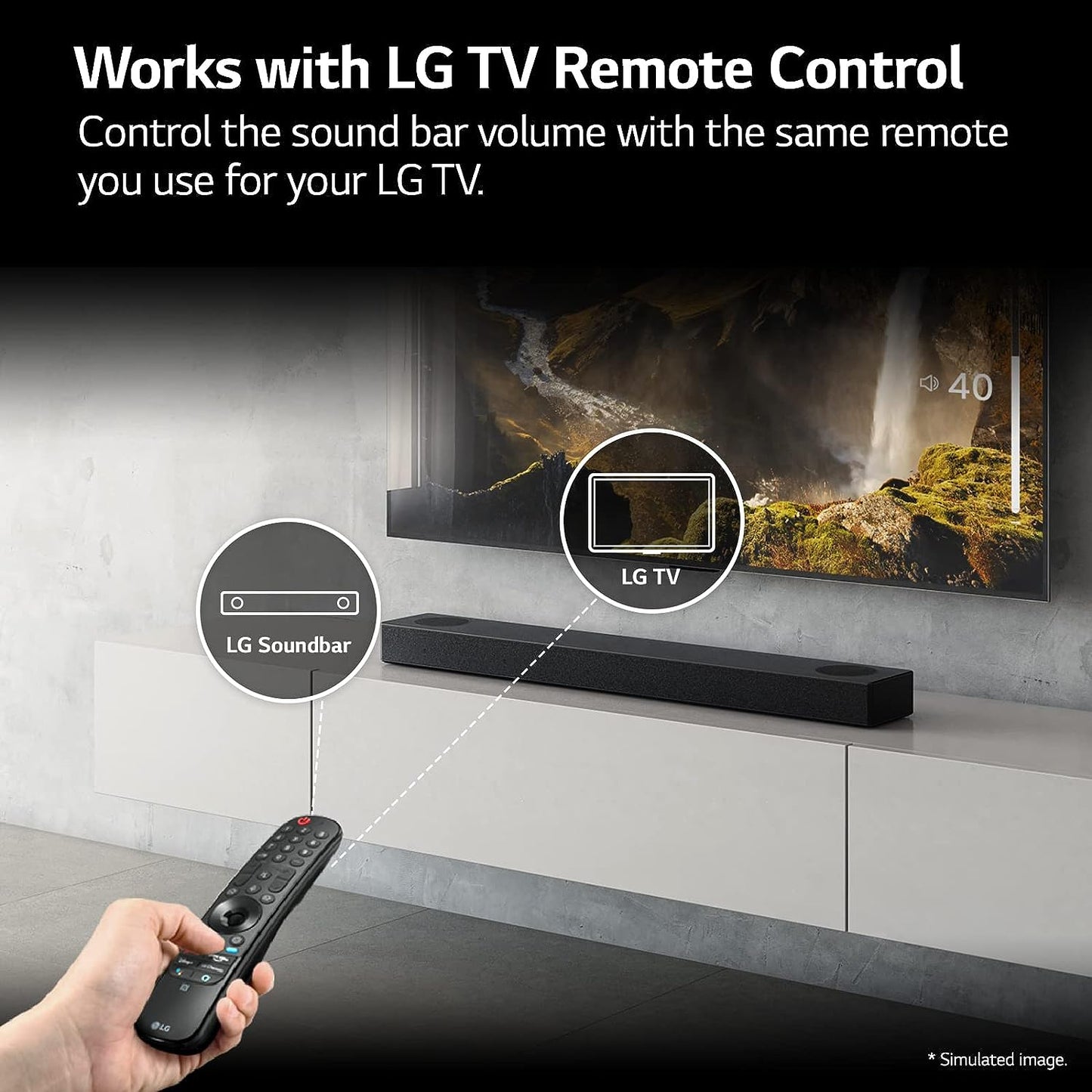 LG S75Q 3.1.2ch Sound Bar with Dolby Atmos DTS:X High-Res Audio Synergy with LG TV Meridian HDMI eARC 4K Pass Thru with Dolby Vision