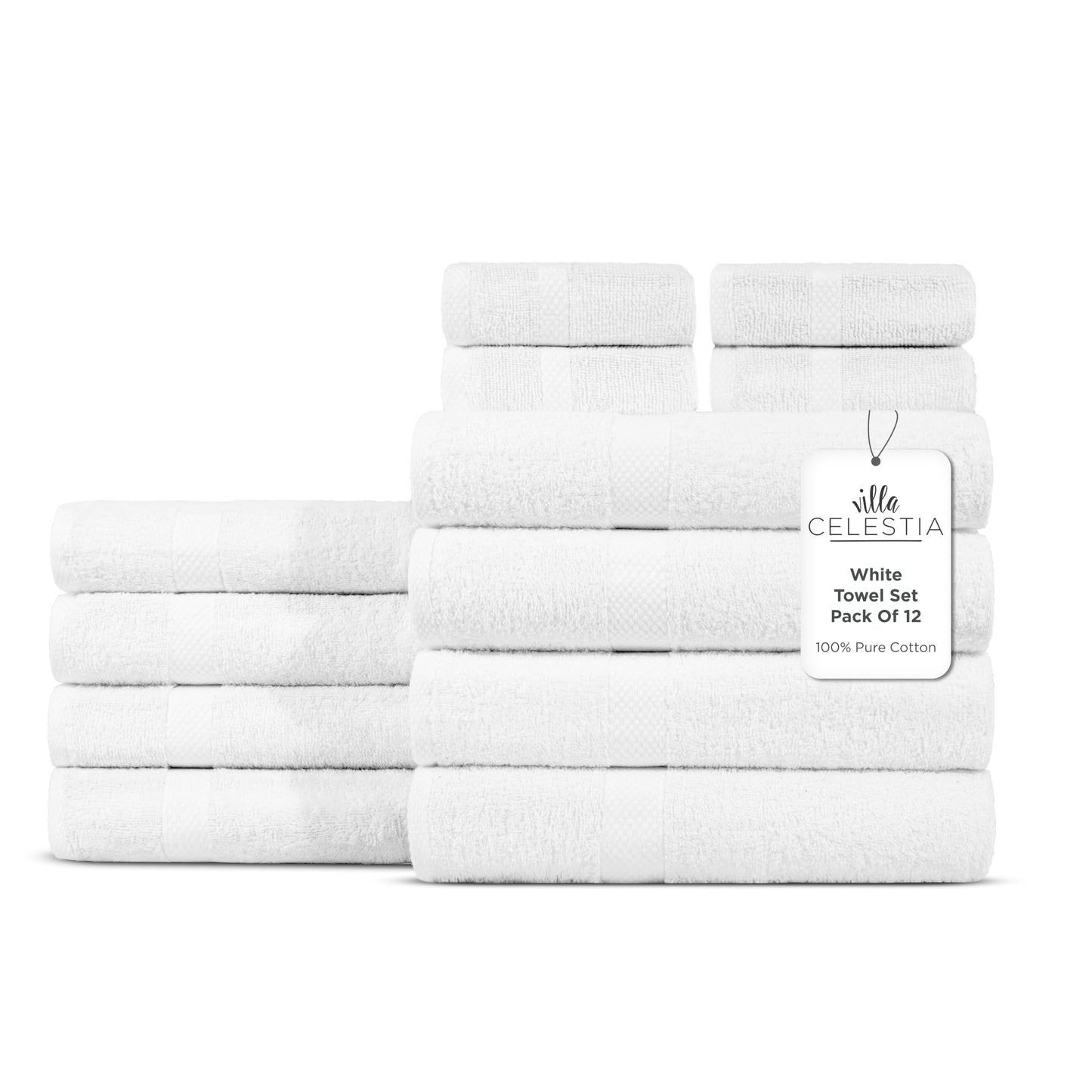 600 GSM 100% Cotton Bath Towels, Grey, Set of 4, Highly Absorbent, Plush, Soft, Quick Dry, 4 Pieces Combed Cotton Luxury Towels for Hotels, Spa, Salon, Bathroom, Dorm, Pack of 4