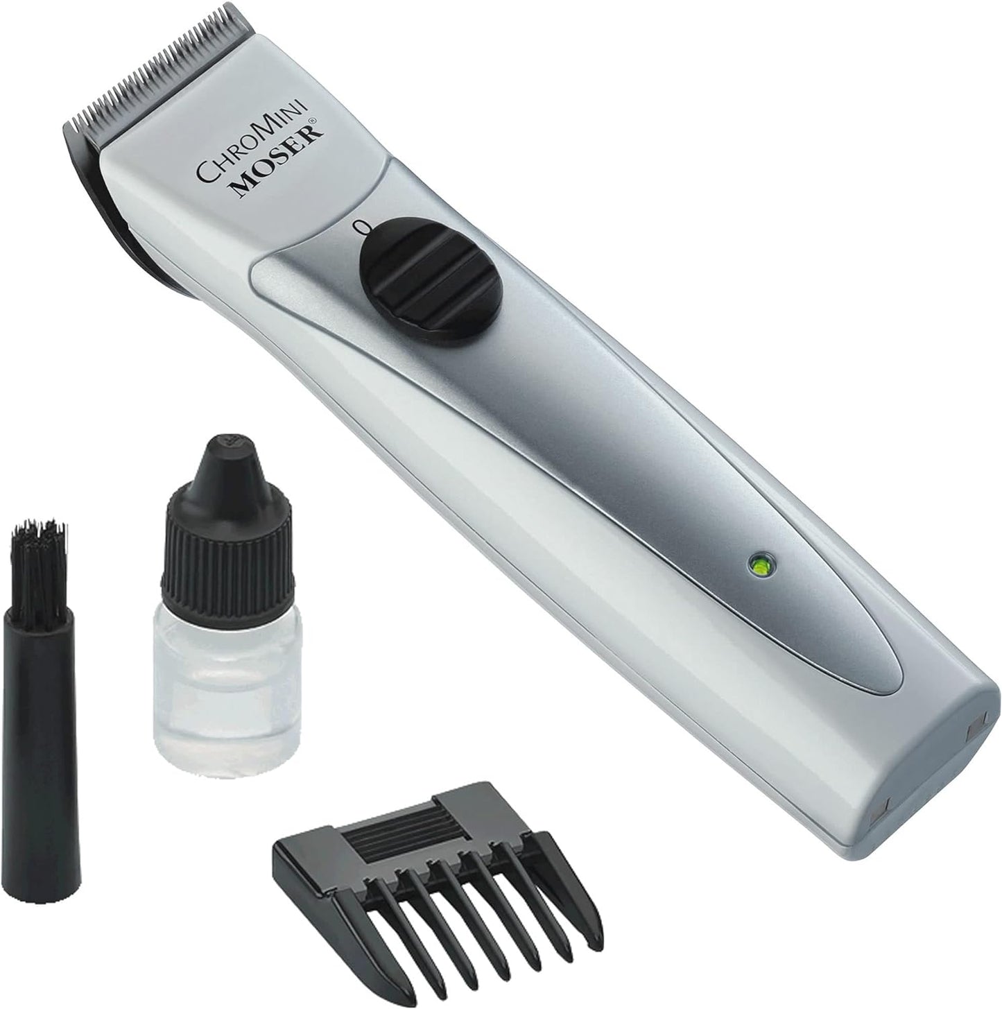 Moser 1591-0167,Chromini Pro Professional Cordless Trimmer, White, Small