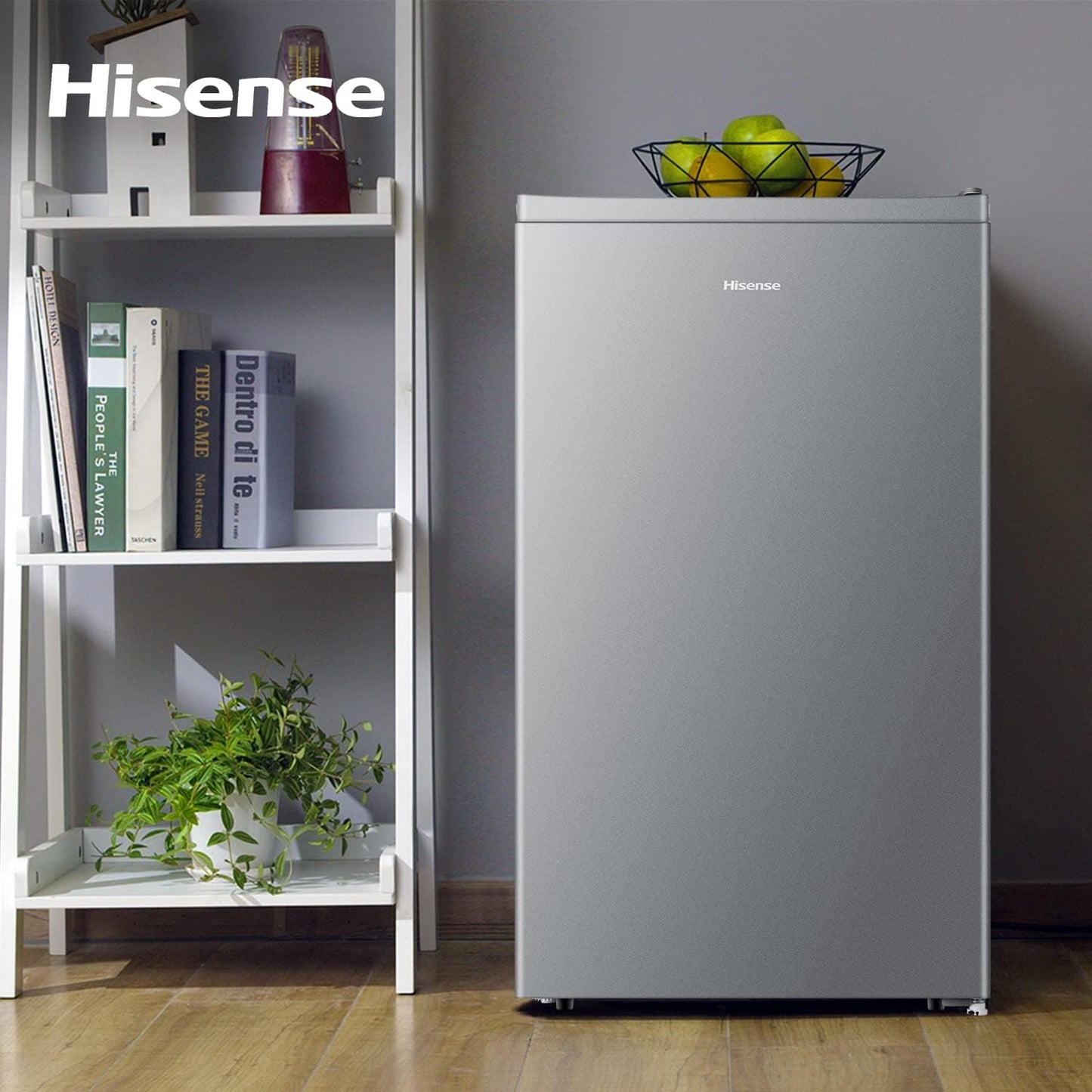 Hisense 60 Liter Compact Single Door Refrigerator, Silver - RR60D4ASU"Min 1 year manufacturer warranty"