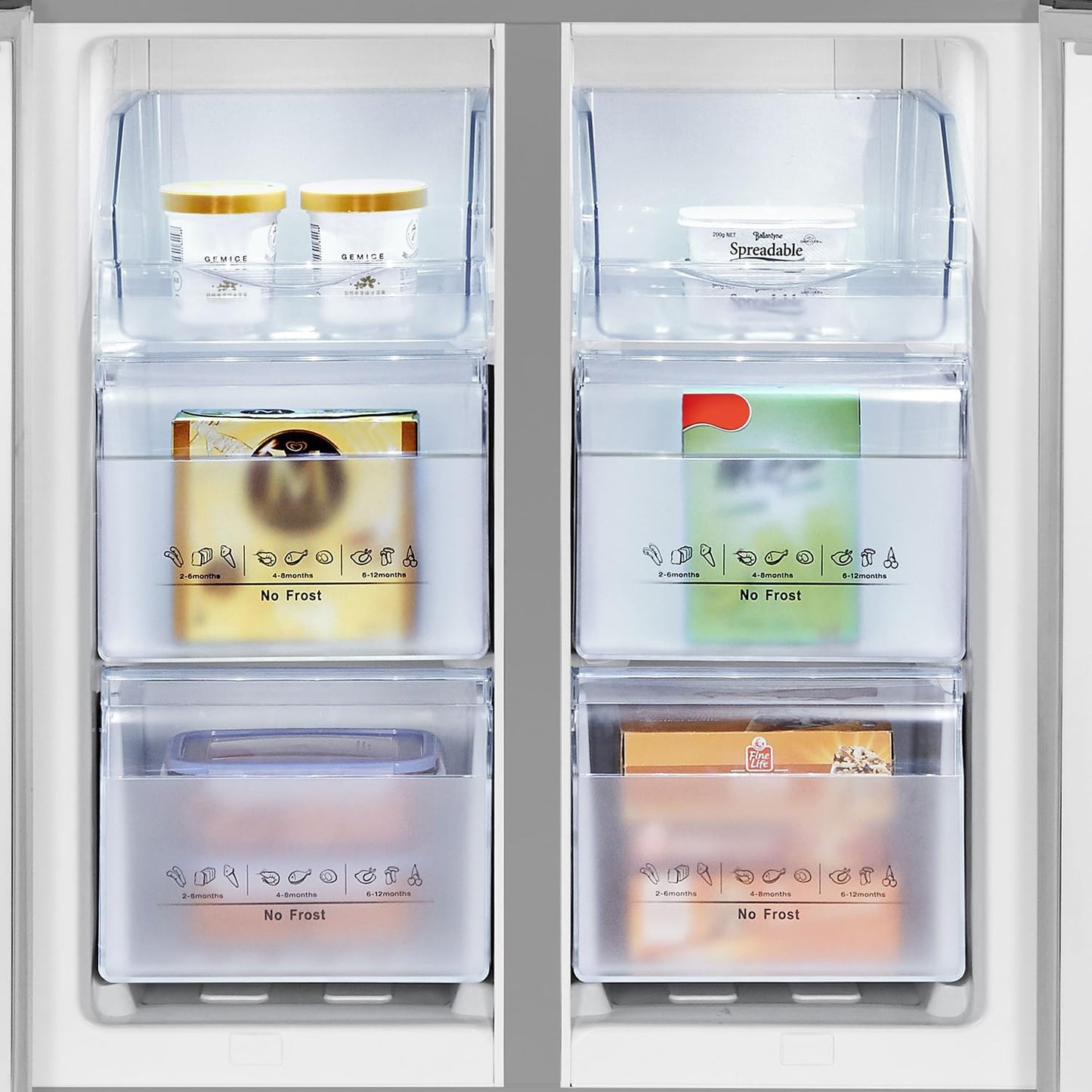 Hisense RQ561N4AC1 561 Four Door Refrigerator, No Frost Technology, Silver, 1 Year Warranty