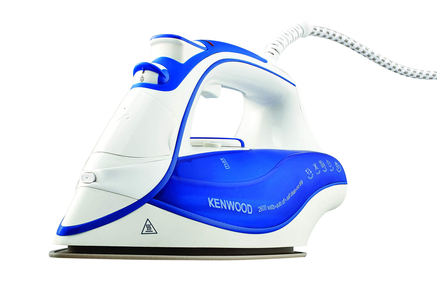 Kenwood Steam Iron 2200W with Ceramic Soleplate, Anti-Drip, Anti-Calc, Self Clean, Continuous Steam, Burst, Spray Function STP60.000WB White/Blue