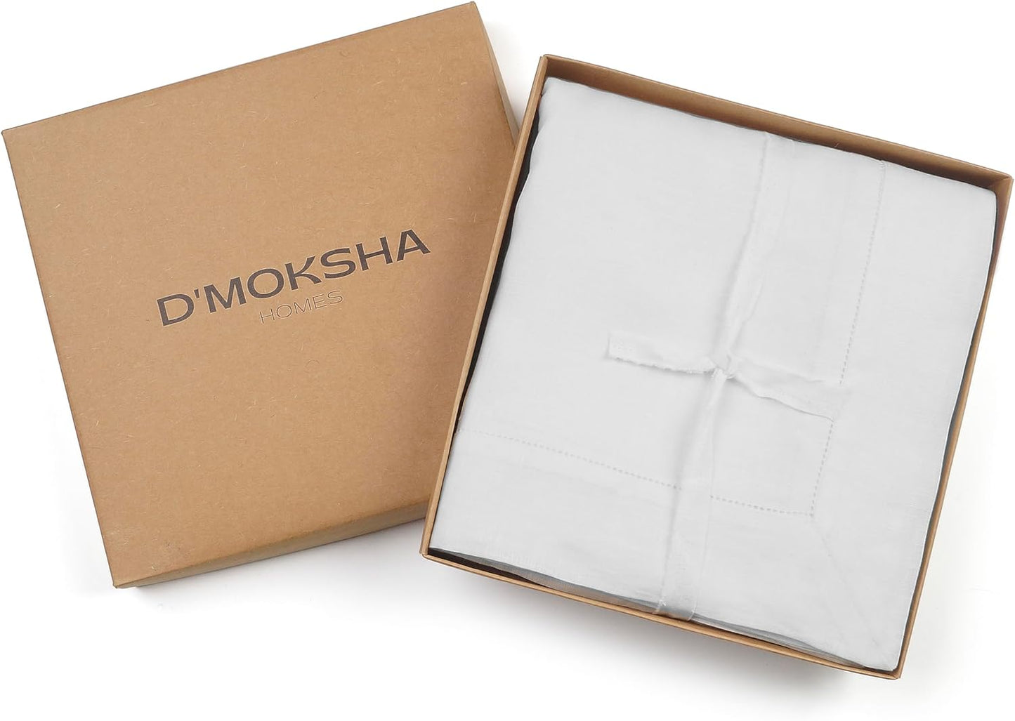 D'Moksha Homes Charcoal Grey Linen Curtain 52 x 96 Inch - Light Filtering Rod Pocket Curtain 96 Inch 1 Panel - 100% Pure Linen European Flax Window Treatment Panel for Living Room, Bedroom