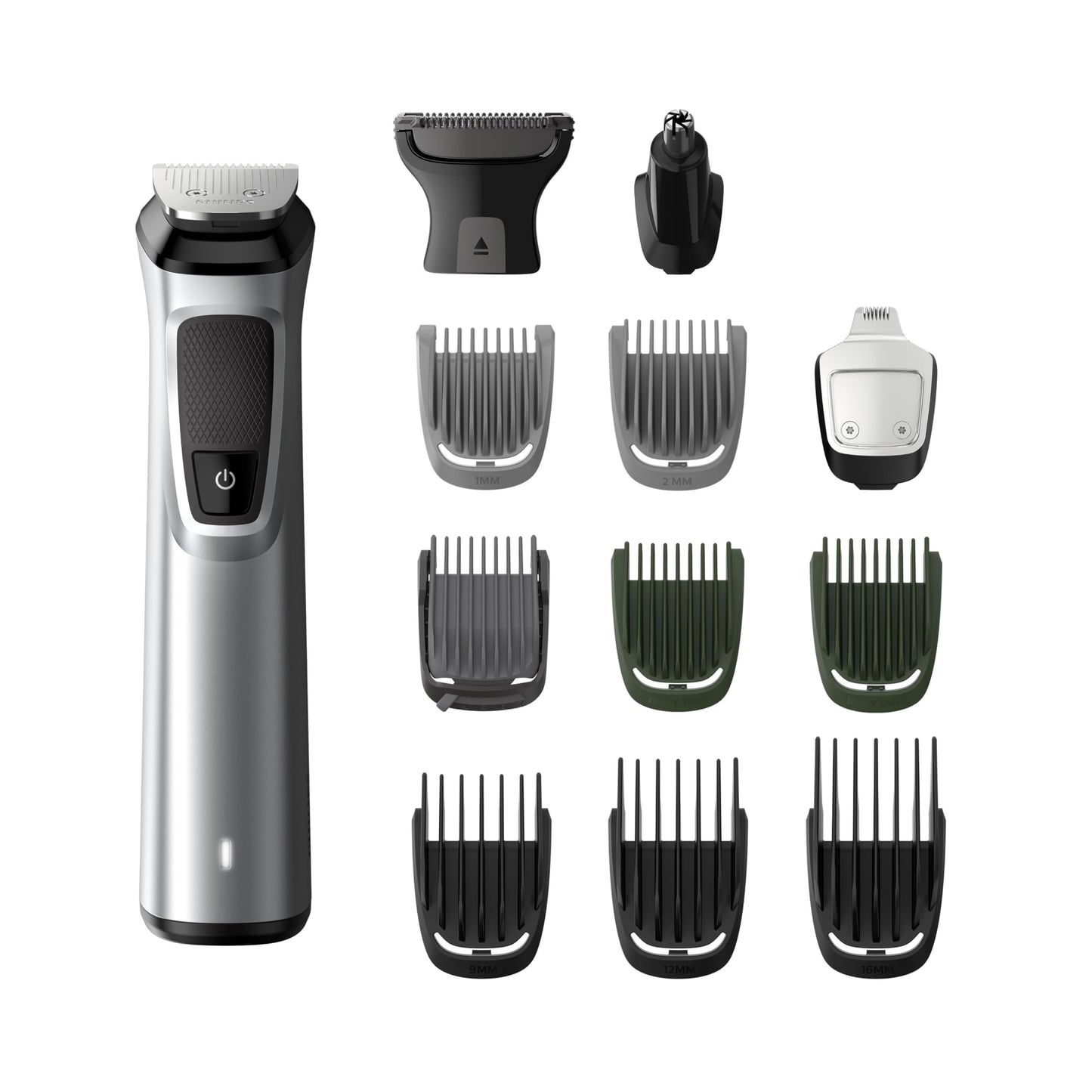 Philips Multigroom Series 3000 for Face, 6-in-1 Grooming Kit for beard, moustache, nose & ear hair, cordless, 60 min runtime, 16h full charging time, MG3710/33,Black