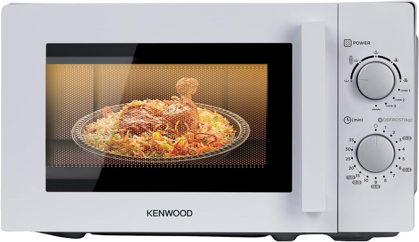 KENWOOD 20L Microwave Oven with 5 Power Levels, Defrost Function, 35 Minutes Timer 700W MWM20.000WH White