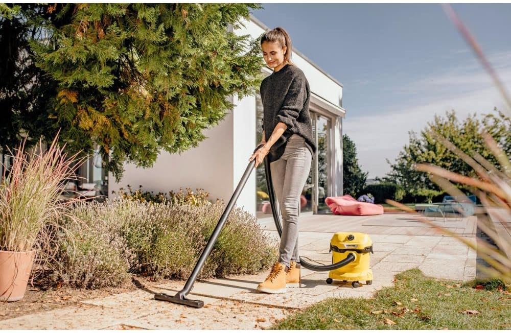 Karcher WD2 Wet & Dry Vacuum Cleaner, 12 Liter Container, Multi-Purpose Home Cleaning, Powerful Suction, Versatile Accessories, Yellow