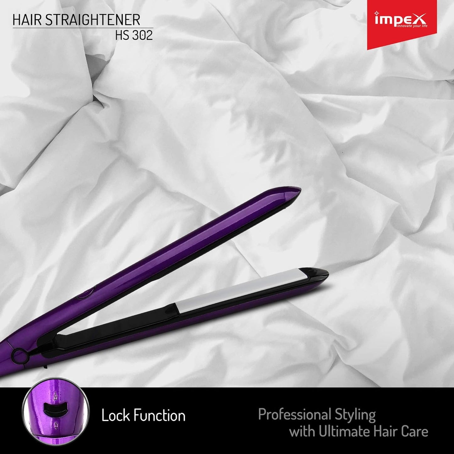 Impex HS 302 Hair Straightener (Multicolor)