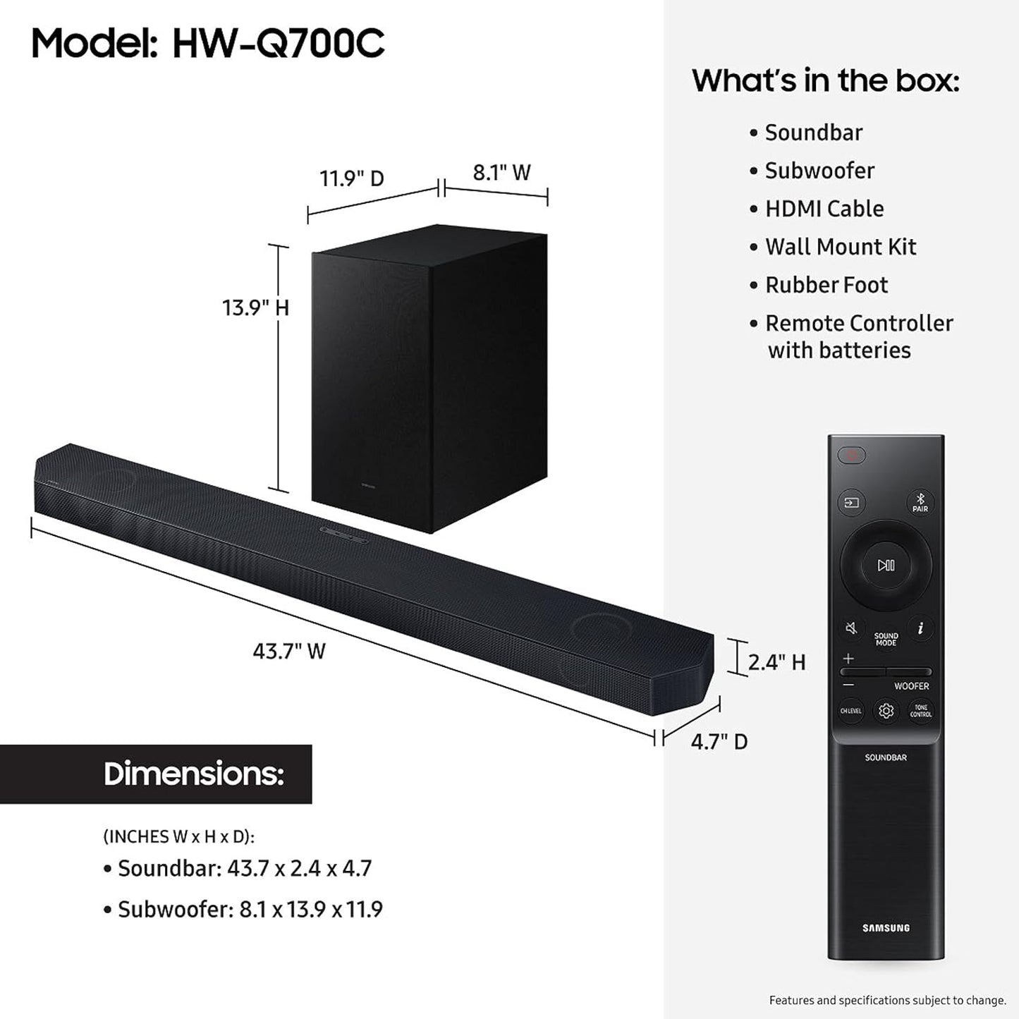 Samsung 160W Sound Tower High Power Party Speaker Water Resistant In Built Battery Bluetooth Connectivity - MX-ST40B/ZN - 2022 Model - 1 Year Warranty (UAE Version)