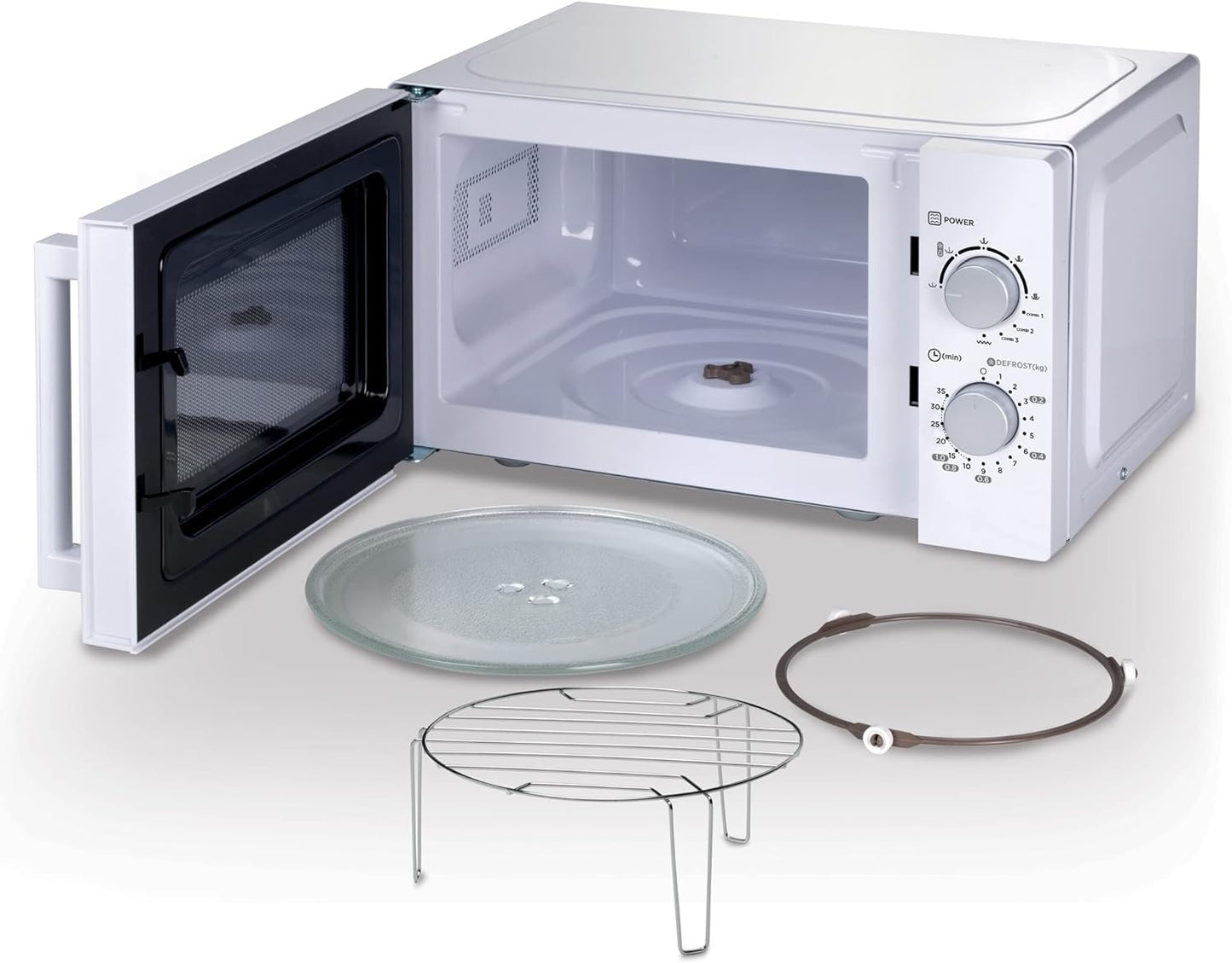 KENWOOD 20L Microwave Oven with 5 Power Levels, Defrost Function, 35 Minutes Timer 700W MWM20.000WH White