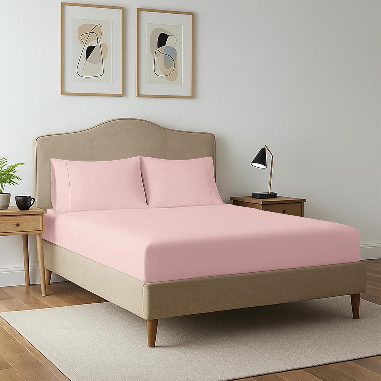 100% Cotton Twin Fitted Sheet White, Luxurious 400 Thread Count Long Staple Cotton Sateen 15" Deep Pocket Twin Sheets (Combed Cotton Fitted Sheet)