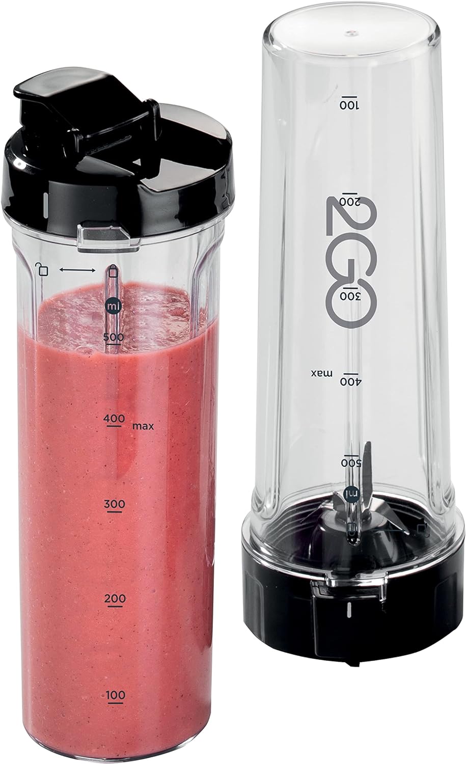 Kenwood Premium Power Blender 1500W Smoothie Blender With 2L Tritan Jar, 500ML Smoothie2Go Bottle & Lid, Blender Tamper/Food Presser, 6 Speed+3 Preset Programs, Ice Crush Function Blm91.640Ss Silver