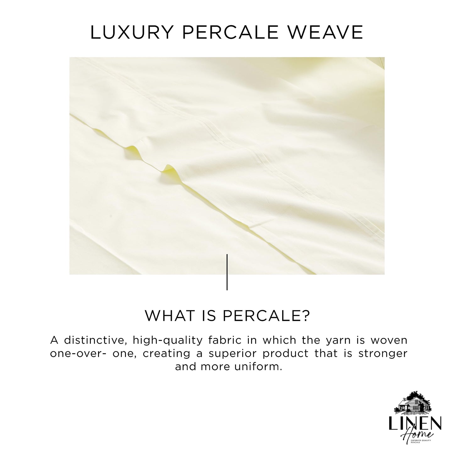 Linen Home 100% Cotton Percale 1 Flat Sheet, Full Size - Crisp, Cool and Strong Bed Linen, Luxury Breathable Sheet, Pastel Turk