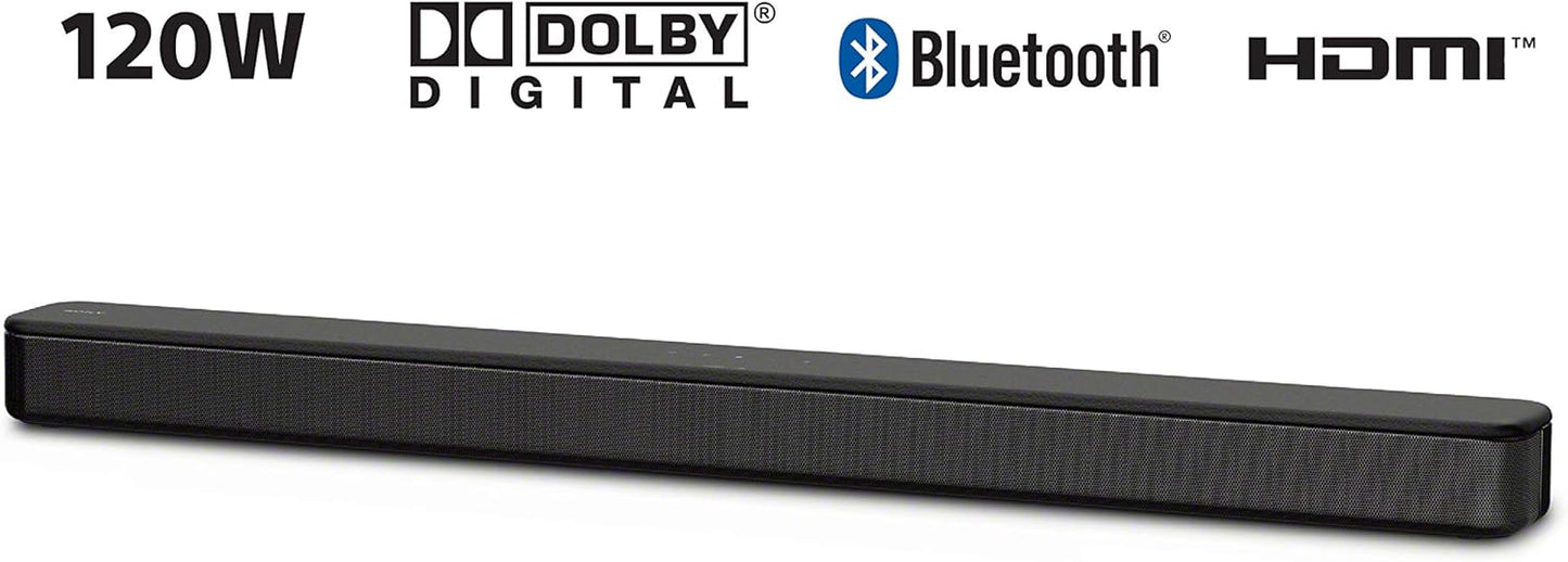 Sony HT-S100F 2.0Ch 120W Single Soundbar With Bluetooth, Bass Reflex Speaker S Force Surround, Black