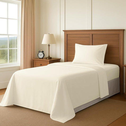 Pizuna Pure 100% Cotton Sheets Split King Size, 600 Thread Count Long Staple Cotton Crisp Sateen Sheets Split King with 15" Deep Pocket (Combed Black Cotton Sheets Split King)