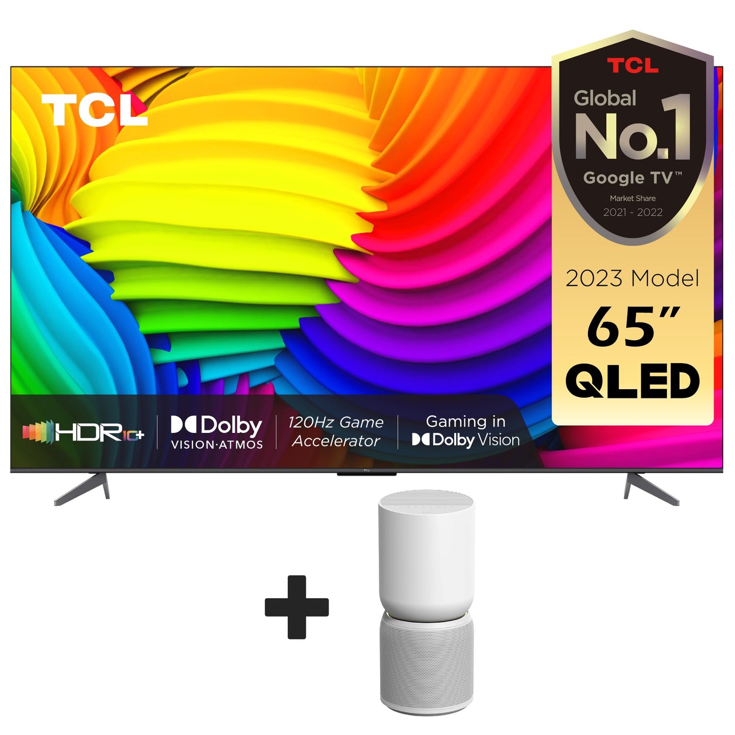 TCL 75 Inch TV 4K QLED Smart TV Dolby Vision Atmos HDR 10+ Game Master Wide Colour Gamut Quantum Dot Technology - 75C645 (2023 Model)