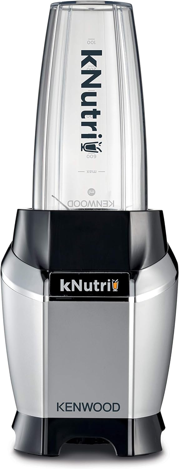 KENWOOD Personal Blender 350W Smoothie Blender/Smoothie Maker with 570ml & 400ml Tritan Smoothie2Go Bottle and Lid, Ice Crush Function BLM05.A0BK Black/Silver