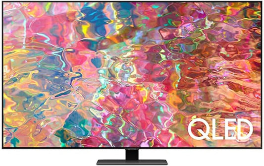 SAMSUNG Smart TV, QLED 4K, Q80B, 55 Inch, Sand Carbon, 2022, Quantum HDR 12x, Dolby Atmos Audio, Smart Hub, with 4 Speakers and In-Built Woofer, Direct Full Array, QA55Q80BAUXZN, 55 inches