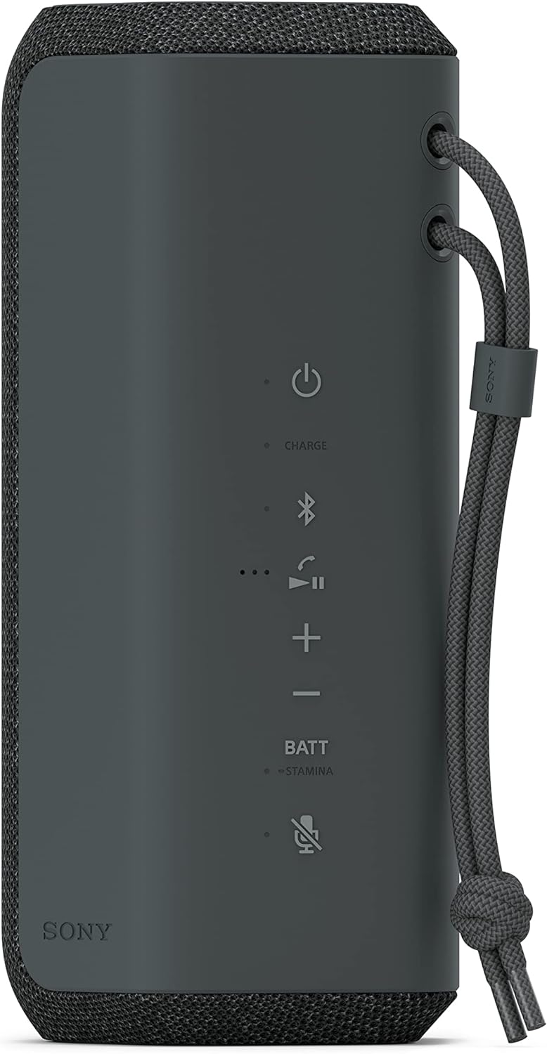 Sony SRS XE200 X Series Wireless Ultra Portable Bluetooth Speaker, IP67 Waterproof, Dustproof and Shockproof with 16 Hour Battery and Easy to Carry Strap, Black, SRSXE200/B,