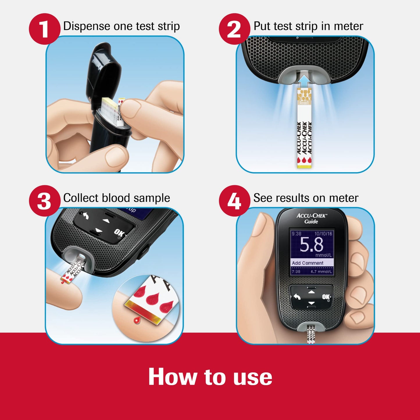 Accu-Chek Guide Diabetes Meter for Diabetic Blood Glucose Monitoring (Meter Only)