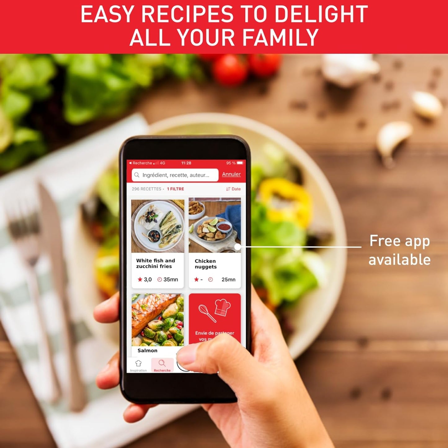 TEFAL Air Fryer | Easy Fry & Grill Digital 2-in-1 |4.2 L Capacity | 1550 W | Healthy Cooking | Air Fry + Grill | 8 Automatic Programs |Adjustable Temperature | Timer | 2 Years Warranty | EY505D27