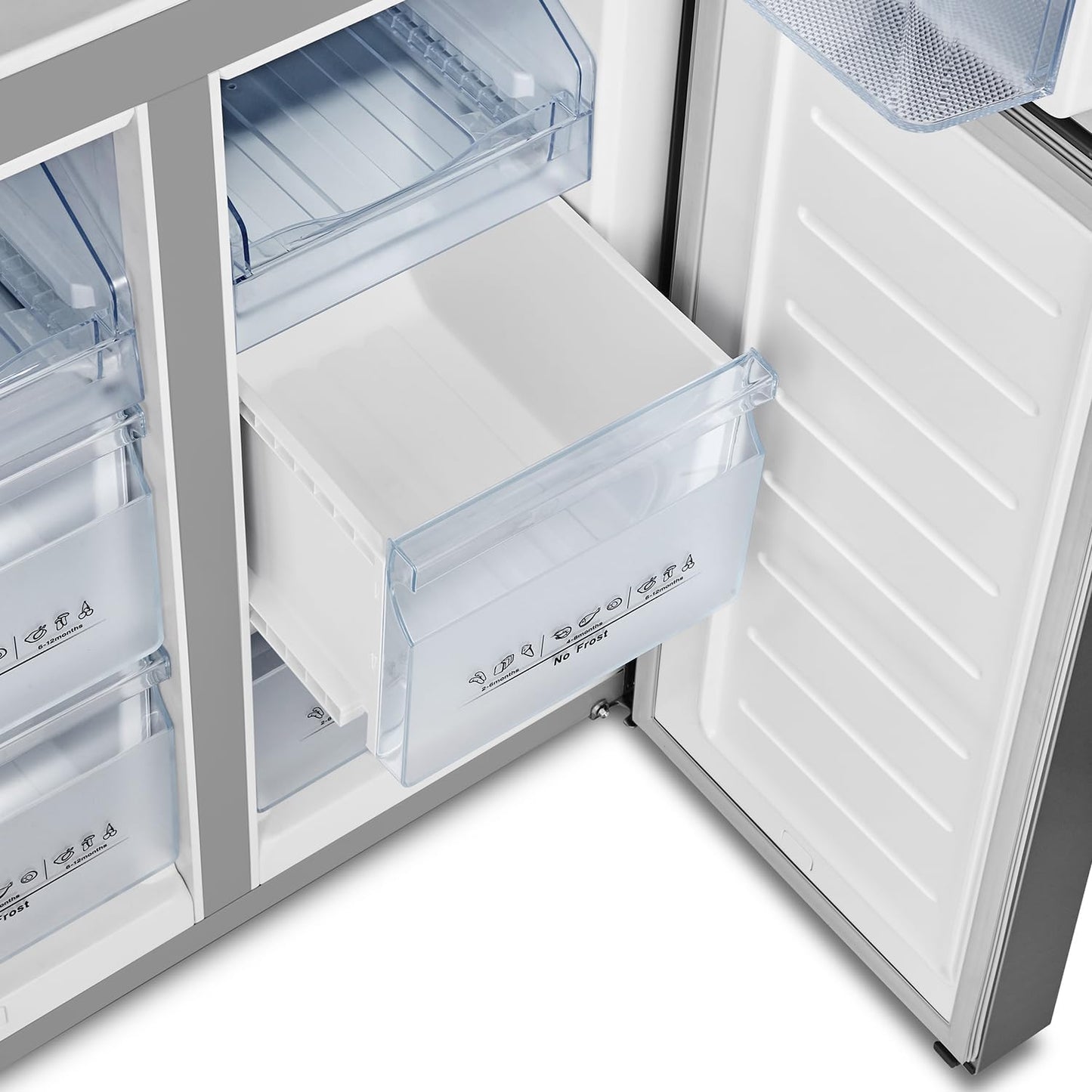 Hisense RQ561N4AC1 561 Four Door Refrigerator, No Frost Technology, Silver, 1 Year Warranty