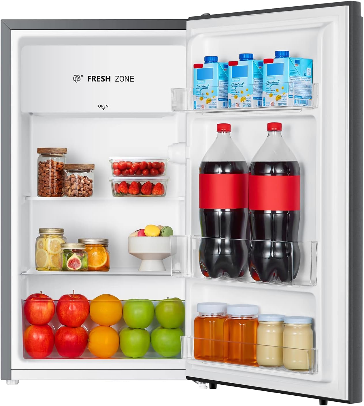 Hisense 60 Liter Compact Single Door Refrigerator, Silver - RR60D4ASU"Min 1 year manufacturer warranty"