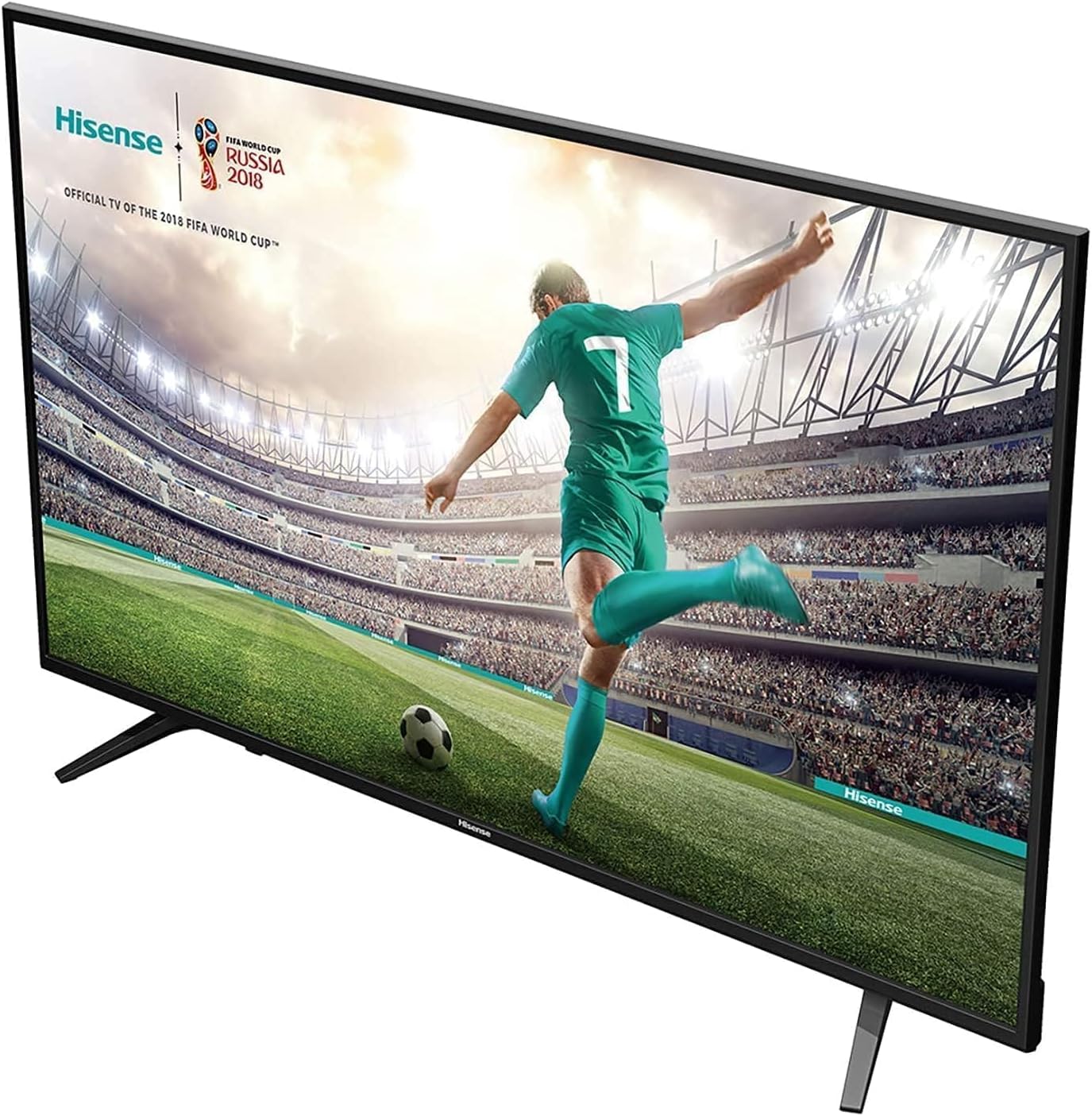 Hisense 50 Inch TV 4K UHD Smart TV, With Dolby Vision HDR, DTS Virtual X, YouTube, Netflix, Freeview Play & Alexa Built-in, Bluetooth & WiFi Black Model 50A61GTUK - 1 Year Full Warranty.