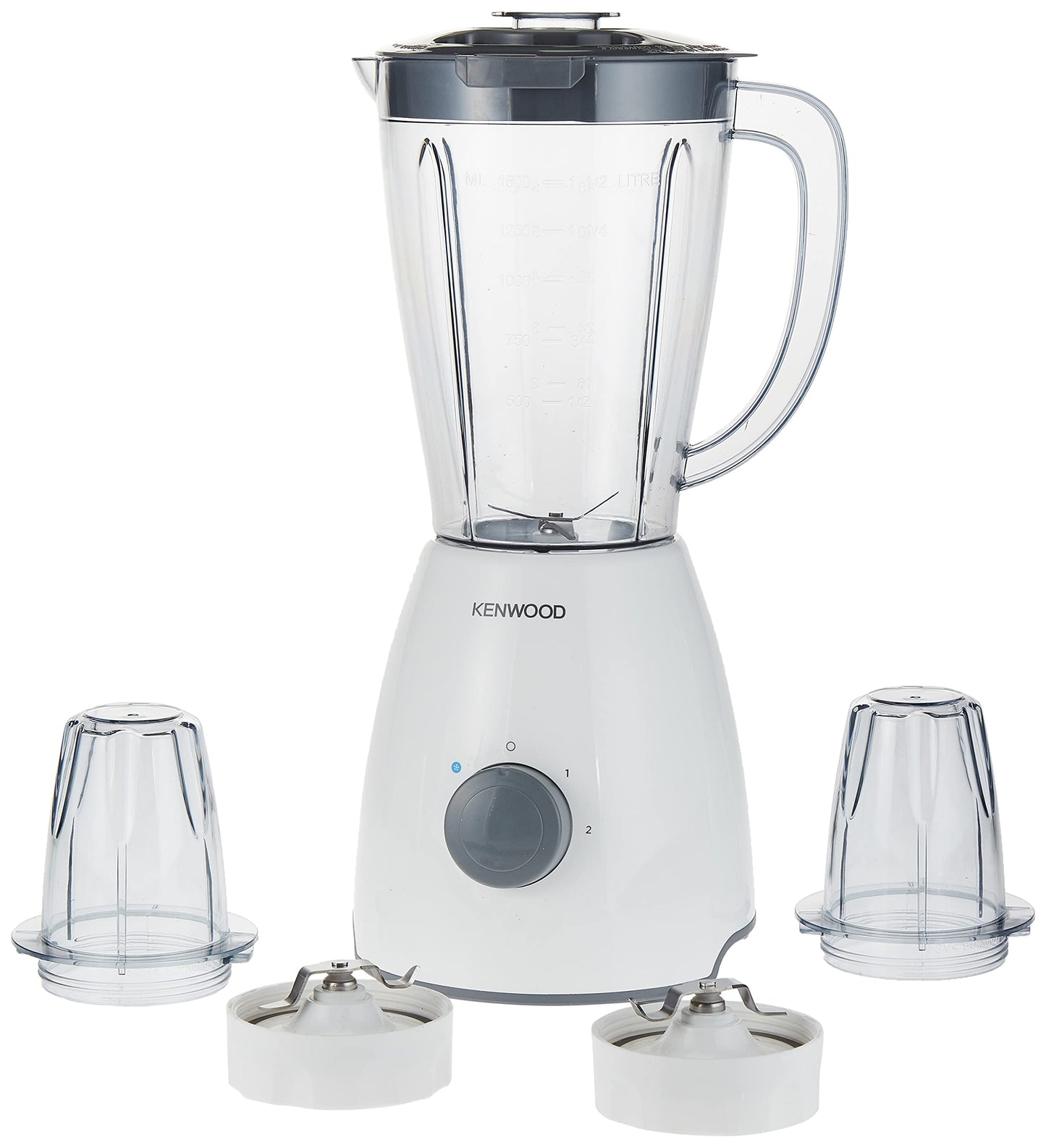 Kenwood Blender Smoothie Maker 400W 1.5L With Grinder Mill, Chopper Ice CrUSh Function Blp10.C0Wh White