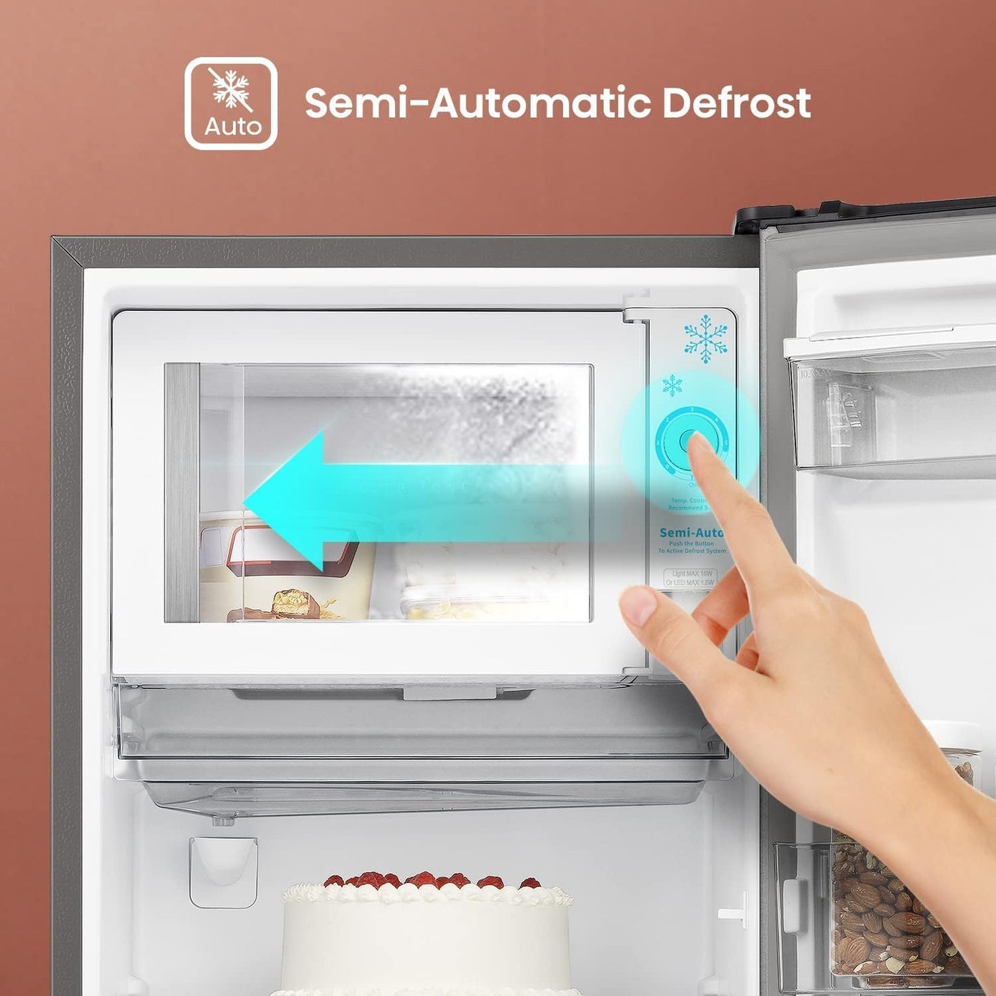 Hisense 233 Liter Refrigerator, Single Door Compact Silver, With Water Dispenser, Model RR233N4WSU -1 Years Full & 5 Years Compressor Warranty.