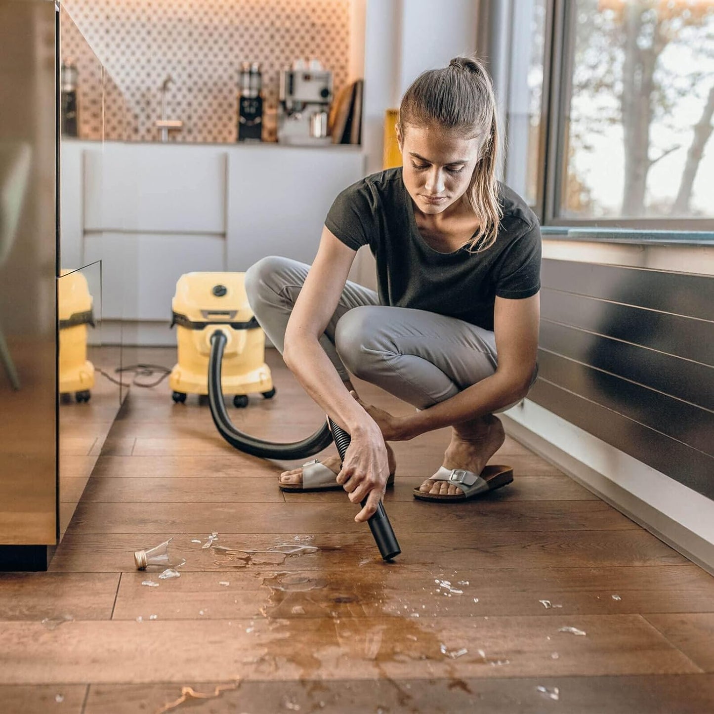 Karcher WD2 Wet & Dry Vacuum Cleaner, 12 Liter Container, Multi-Purpose Home Cleaning, Powerful Suction, Versatile Accessories, Yellow