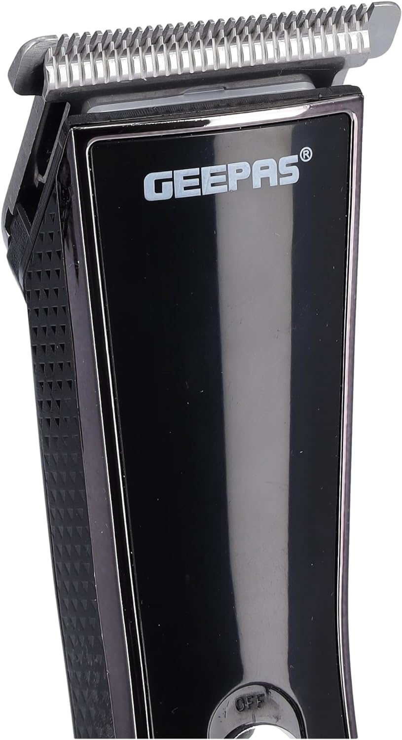 Geepas-Rechargeable Trimmer, Adjustable Trimming Guide, GTR56024 | Cordless Trimmer for Men's Beard | Charging Indicators | Hair Clipper & Beard Stubble Trimmer Kit