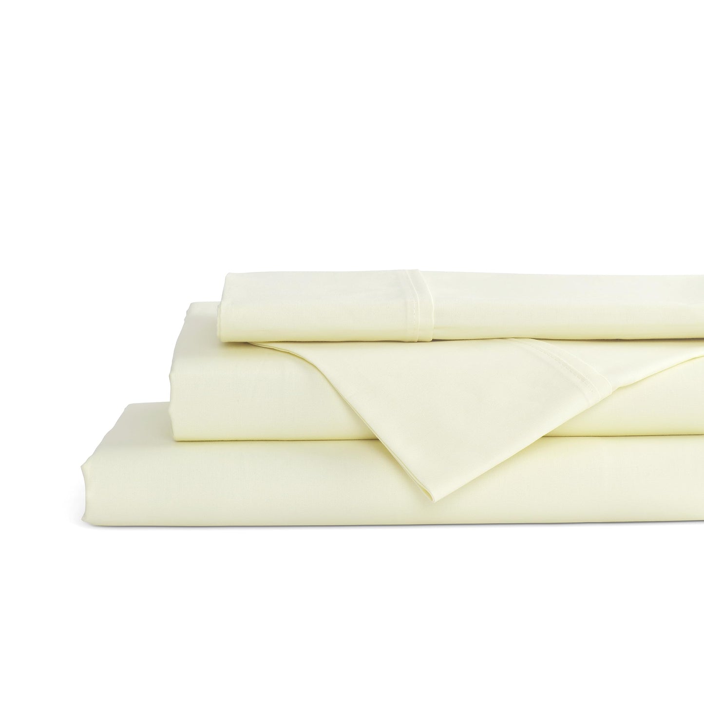 Linen Home 100% Cotton Percale Sheets Twin XL Size, White, Deep Pocket, 3 Pieces Set - 1 Flat, 1 Deep Pocket Fitted Sheet and 1 Pillowcase, Crisp Cool and Strong Bed Linen